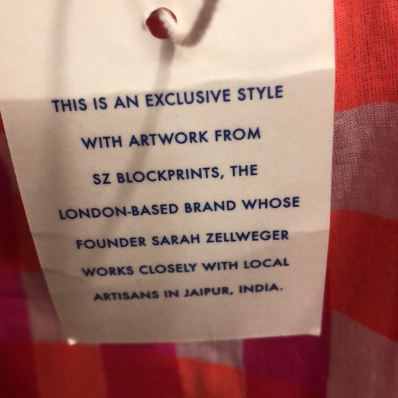 NEW SZ Blockprints X J Crew Tiered Dress 👗 in Gingham - Picture 9 of 14